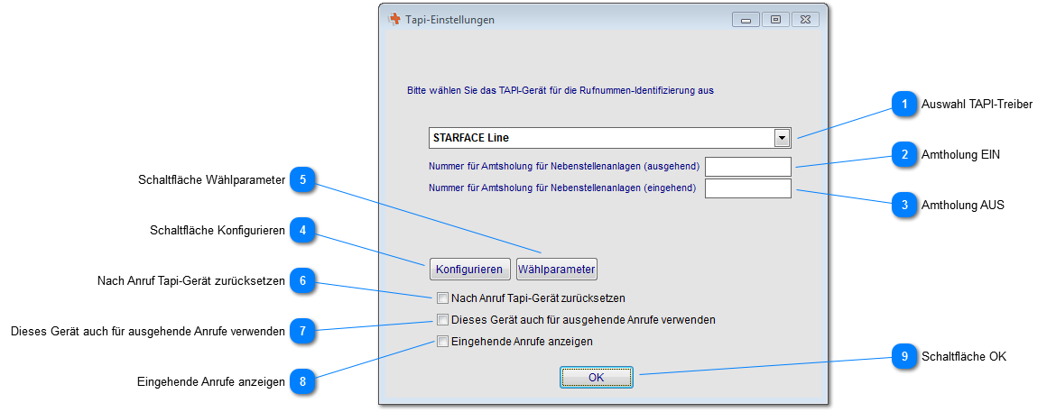 1.4.2 Tapi-Einstellungen