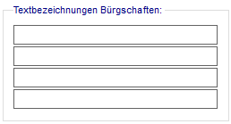 2. Bezeichnungen für Bürgschaften