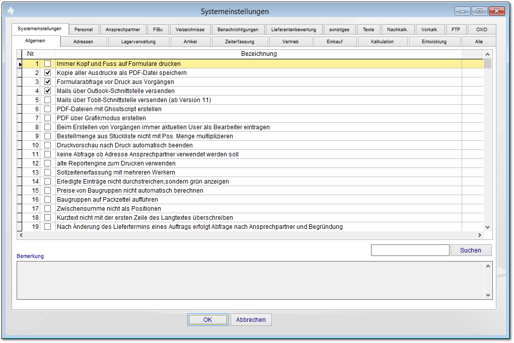 1.6.4 Systemeinstellungen