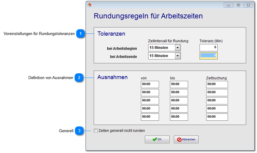 Zeitrundungen