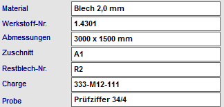 5. Materialdaten