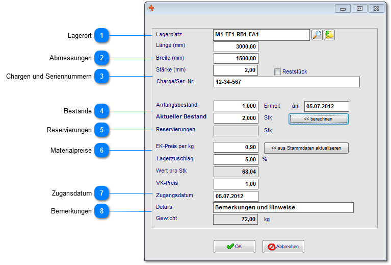 6.10.3.1 Lagerbuchung