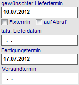 13. Liefertermine