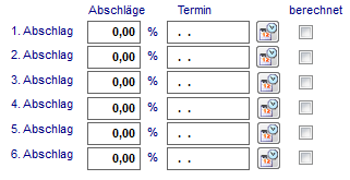 6. Abschlagszahlungen