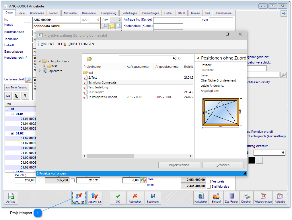 LogiKal Projektimport (Variante 2, alternativ)