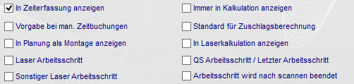 8. Optionen zu Arbeitsschritten