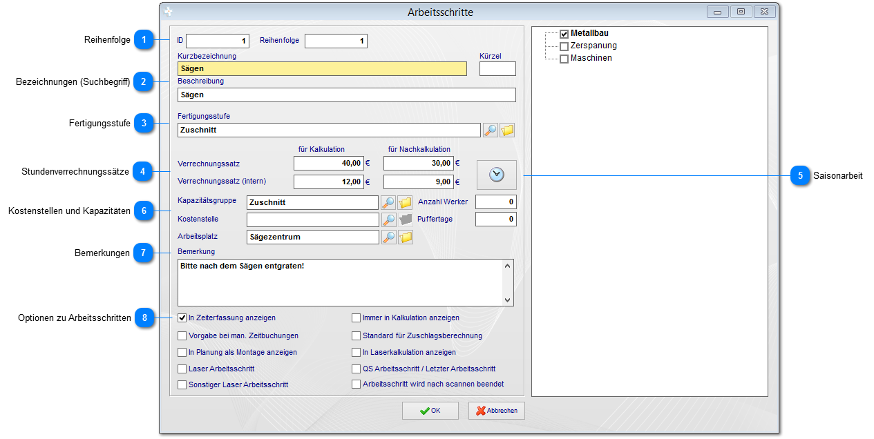 3.5 Arbeitsschritte